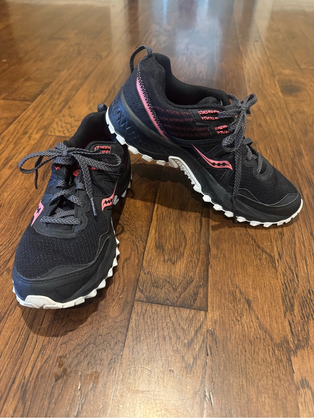Saucony Black and Pink Trail Running Shoes